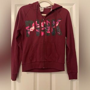 Pink zip up hoodie